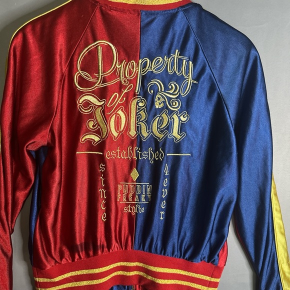Harley Quinn “Property of Joker” jacket in. Size SM and- “Puddin” choker - Picture 4 of 8